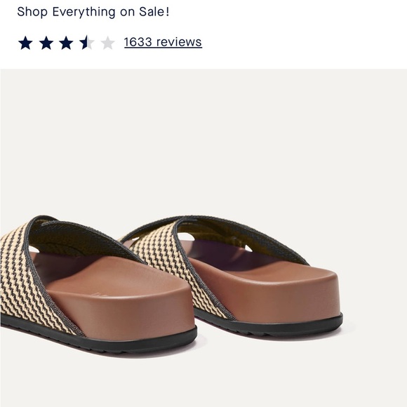 Rothy’s Weekend Slides in Toffee Stripe Size 10 - Picture 8 of 9